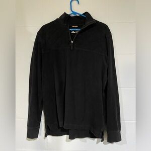 Men’s quarter zip black timberland sweater large
